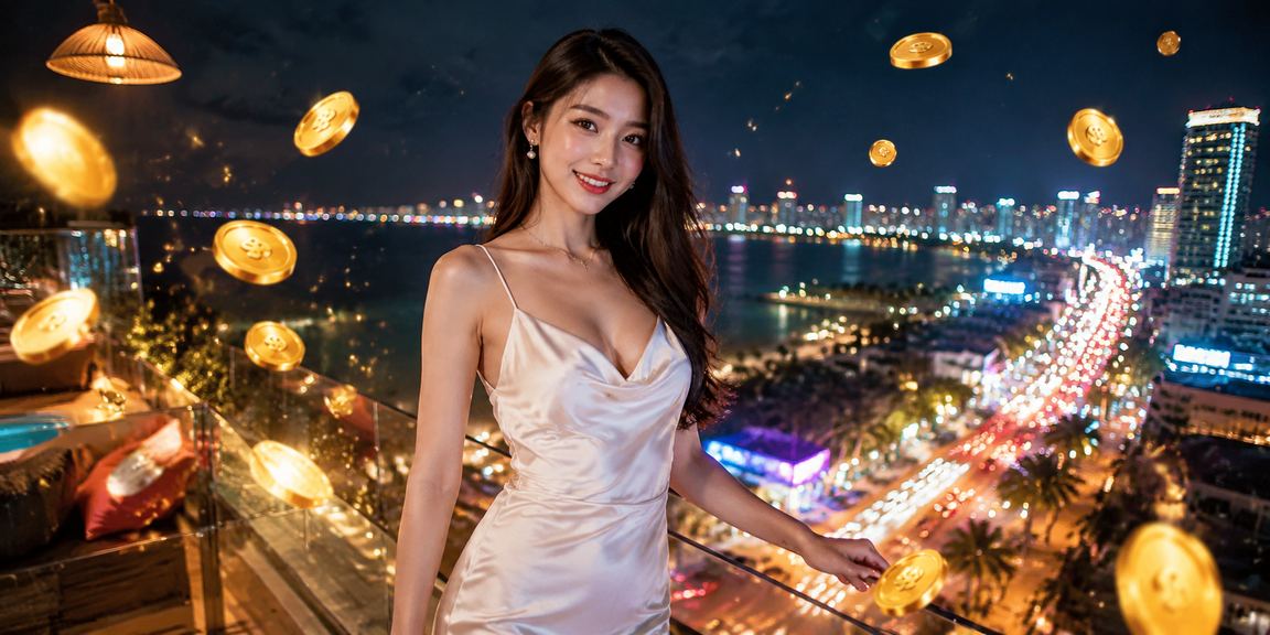 Khung cảnh bãi biển Đà Nẵng với không gian giải trí casino ngoài trời