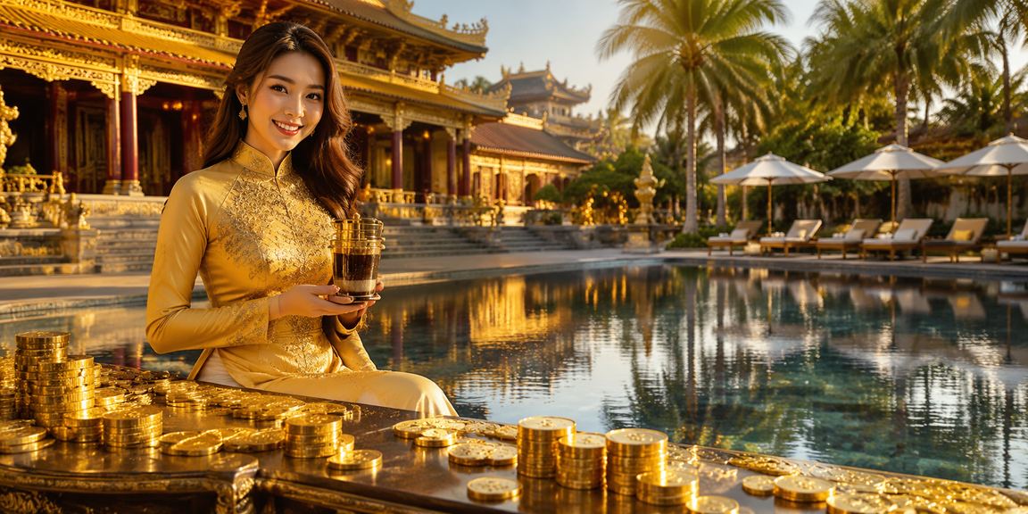 Người dùng Huế tham gia xổ số trực tuyến trên 25000 với trang phục truyền thống